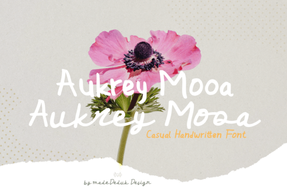 Aukrey Mooa Font: Handwritten Warmth for Editorial Design