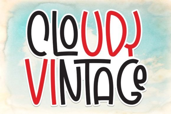Cloudy Vintage Font for Editorial Design