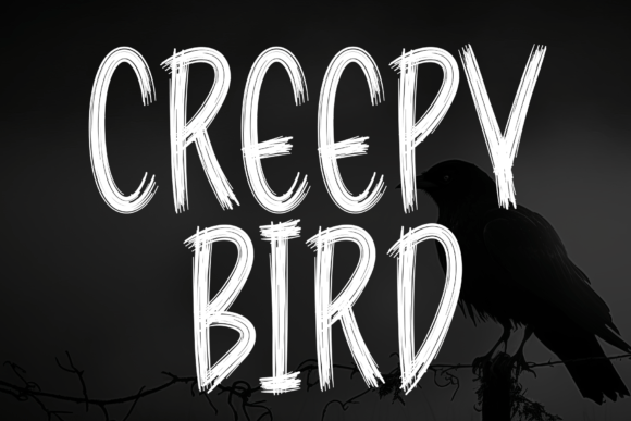 Creepy Bird Font: Sweet Handwritten Style for Crafts