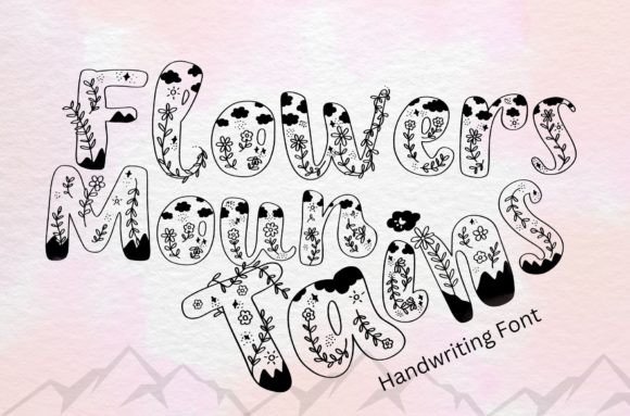 Flowers Mountains: A Handwritten Font for Elegant Editorial Design