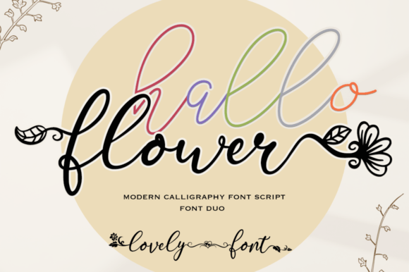 Hallo Flower: A Modern Calligraphy Font for Crafters & Makers