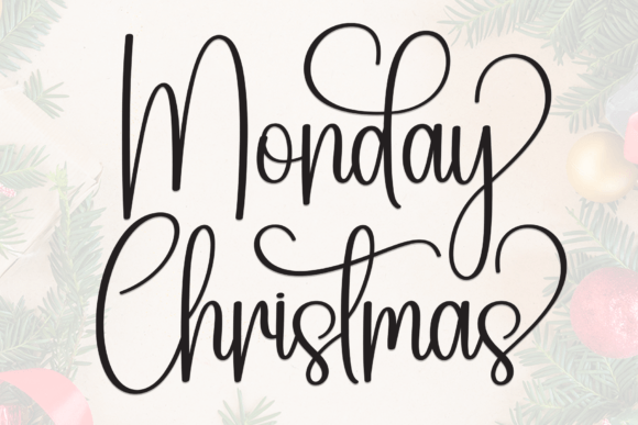 Monday Christmas: A Stylish Script Font for Impactful Digital Marketing