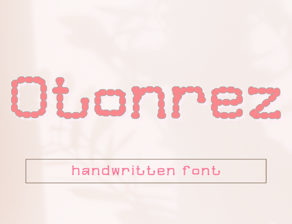 Otonrez Font: Elevate Digital Campaigns with Dotted Script