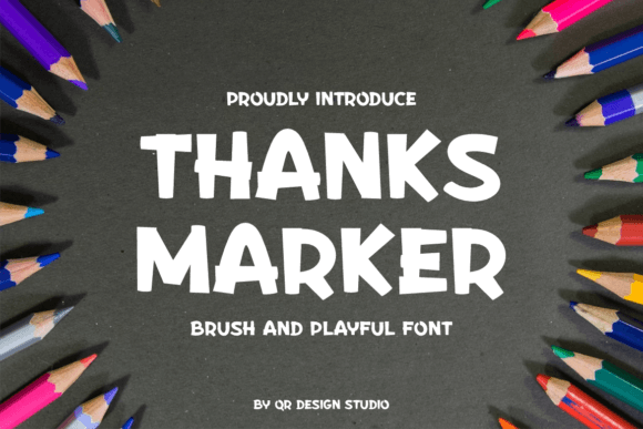 Thanks Marker Font: Handwritten Charm for Business Branding