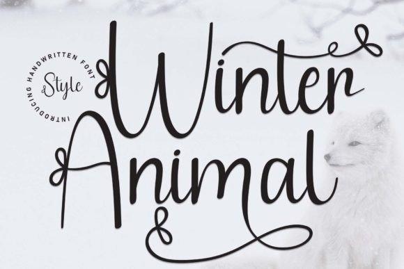 Winter Animal Font: Friendly Handwritten Type for Business